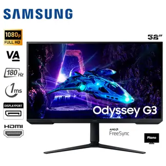 SAMSUNG - MONITOR LS32DG300ELXPE 32 GAMING ODYSSEY G3 DG300 FHD 180 HZ 1 MS PIVOTE