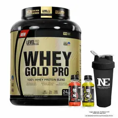 Level Pro - WHEY GOLD PRO 5.5 LIBRAS CHOCOLATE + SHAKER