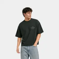 PAPIROS DENIM - Polo Hombre Algodón Oversize Boxy Fit Cuello Redondo London