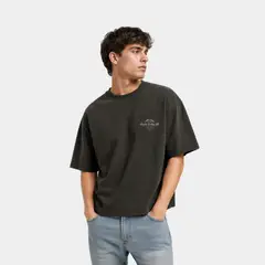 PAPIROS DENIM - Polo Hombre Algodón Oversize Boxy Fit Cuello Redondo London