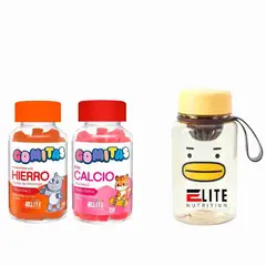 ELITE NUTRITION - COMBO GOMITAS PARA NIÑOS ELITE NUTRITION- ELITE HIERRO+ ELITE CALCIO + TOMATODO