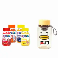 ELITE NUTRITION - COMBO GOMITA ELITE-ELITE ZINC+ELITE OMEGA+ELITE HIERRO+ELITE GOODNIGHT+TOMATODO