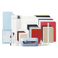 Cricut - Plotter De Corte Joy 2 Blue Deluxe + Kit de Herramientas y Materiales
