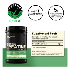 Optimum Nutrition - Creatina 1.2 kg - Creatina Monohidratada ON