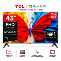 TCL - Televisor QLED 43 Full HD Smart TV 43S5K