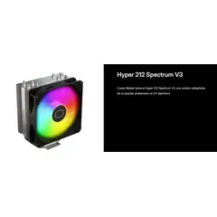 COOLER MASTER - Cooler Para CPU Hyper 212 Spectrum V3 TDP 200W