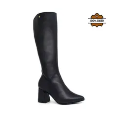 PAR&SS - Botas Altas de Cuero para Mujer 015-KA26Q3 Negro