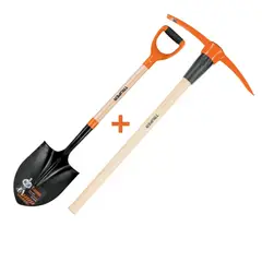 Truper - Combo pico 5lbs y pala T-2000 mango de madera