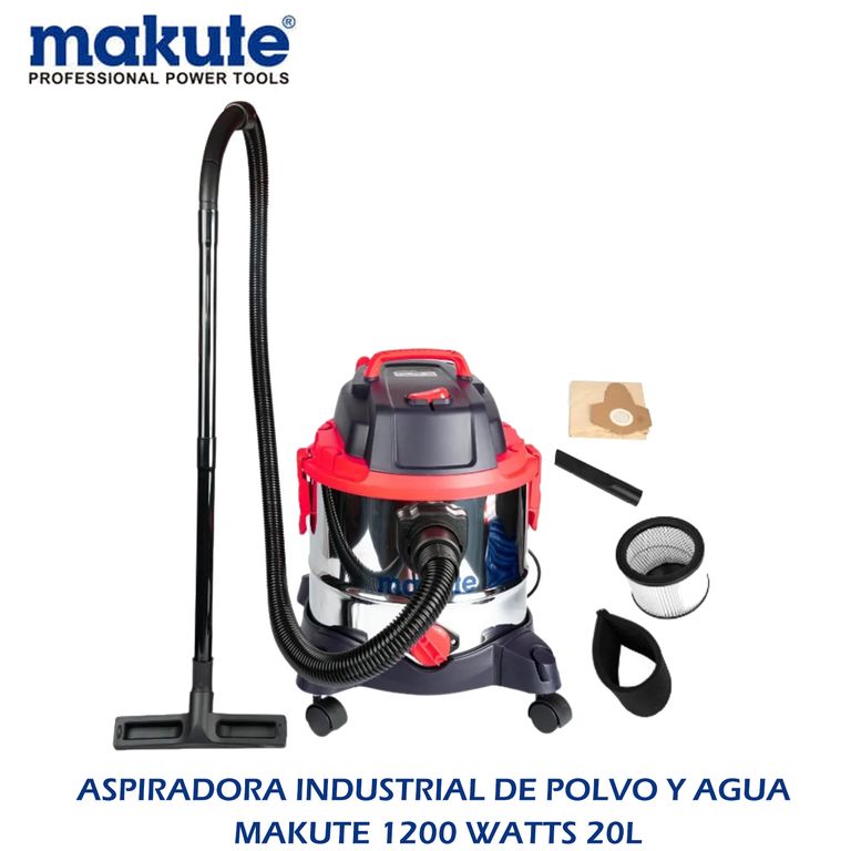 ASPIRADORA INDUSTRIAL DE POLVO Y AGUA 1200 WATTS 20L