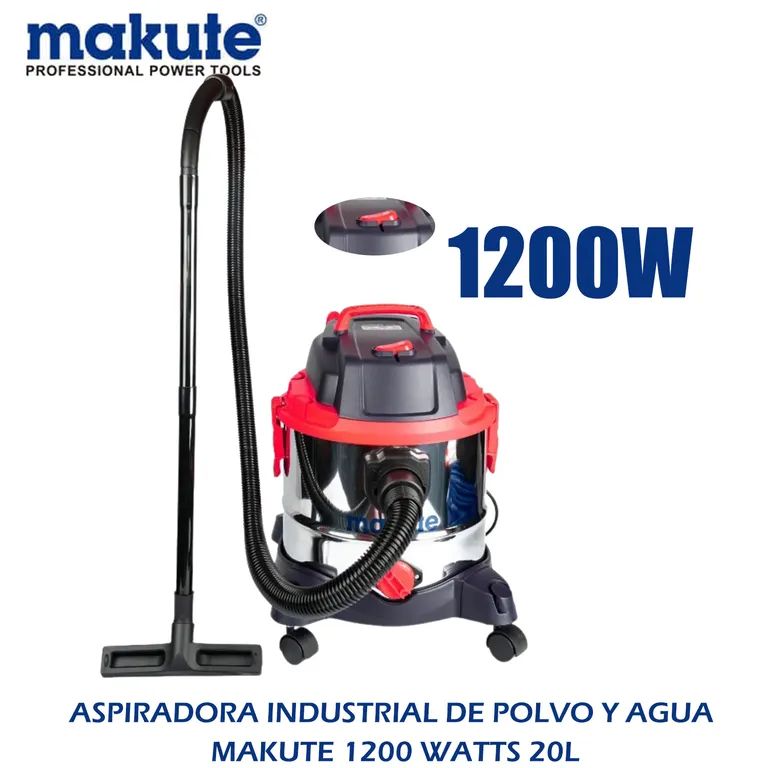 ASPIRADORA INDUSTRIAL DE POLVO Y AGUA 1200 WATTS 20L