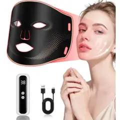 GENERICO - Máscara Facial LED 7 Colores Antiedad de Silicona - Rejuvenecimiento, Antiarrugas y Firmeza