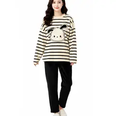 GENERICO - Pijama Felpa Conjunto Mujer Invierno