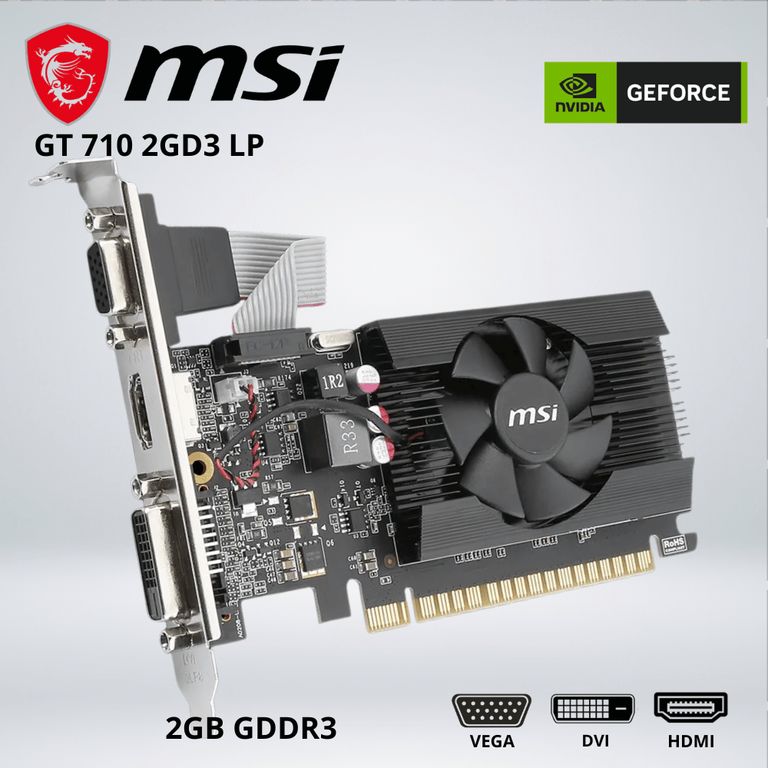 TARJETA GRÁFICA - GeForce® GT 710 LP 2GB GDDR3