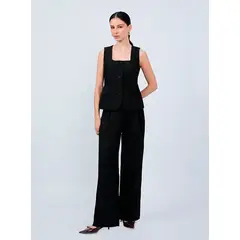 BANATY - PANTALÓN SASTRE CON LAZO Y PLIEGUES DELANTEROS MELISSA