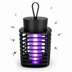 GENERICO - Lámpara Mata Mosquitos Eléctrica Luz UV Insectocutor Atrapa Zancudos 5W