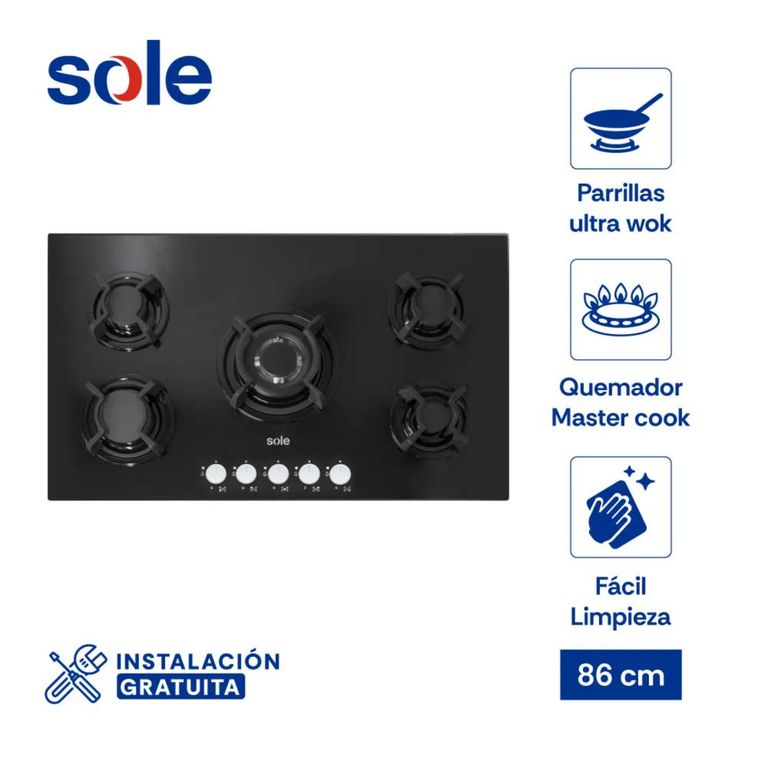 Encimera Vidrio Templado GLP 86cm solco033