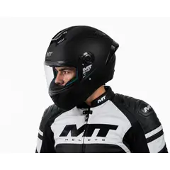 MT HELMETS - CASCO INTEGRAL MT TARGO S PURE NEGRO MATE VISOR TRANSPARENTE CERT. ECE 22-06