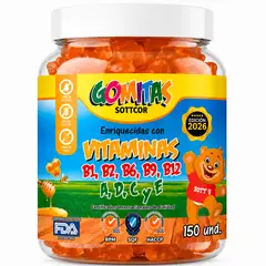 GENERICO - Gomitas Sottcor Multivitamínicas con Vitaminas B1, B2, B6, B9, B12, A, C, D y E x 150 Gomitas