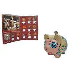 GENERICO - Pack Alcancia + Album para colección de monedas - edición cerámica