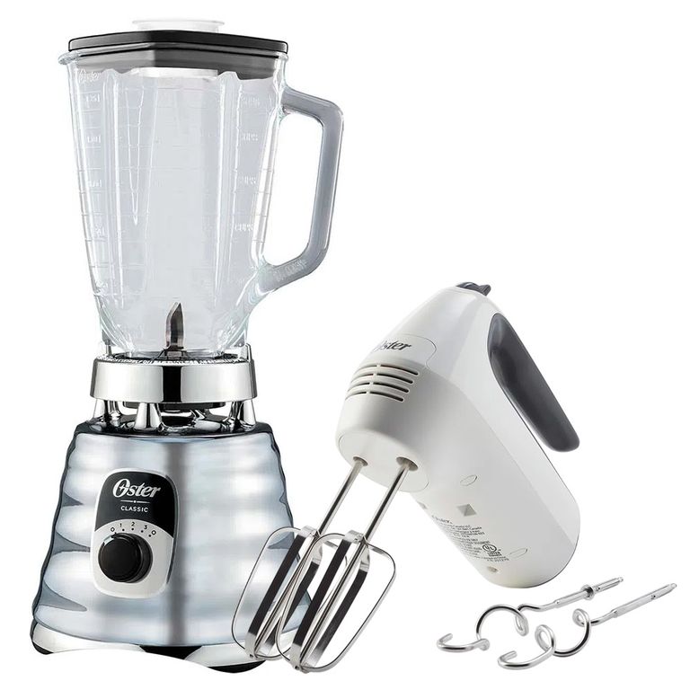 Licuadora Clásica BLST4655 + Batidora de Mano 6 Velocidades