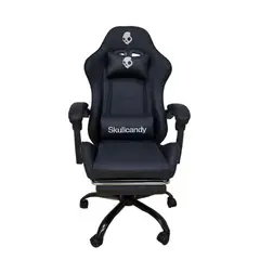 Skullcandy - Silla Gamer Ergonómica con Posapiés - Negro