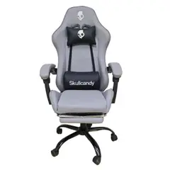 Skullcandy - Silla Gamer Ergonómica con Posapiés - Gris