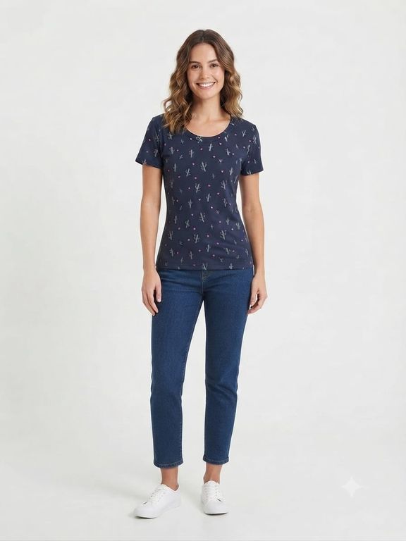 Polo mujer basico Lorena - Azul