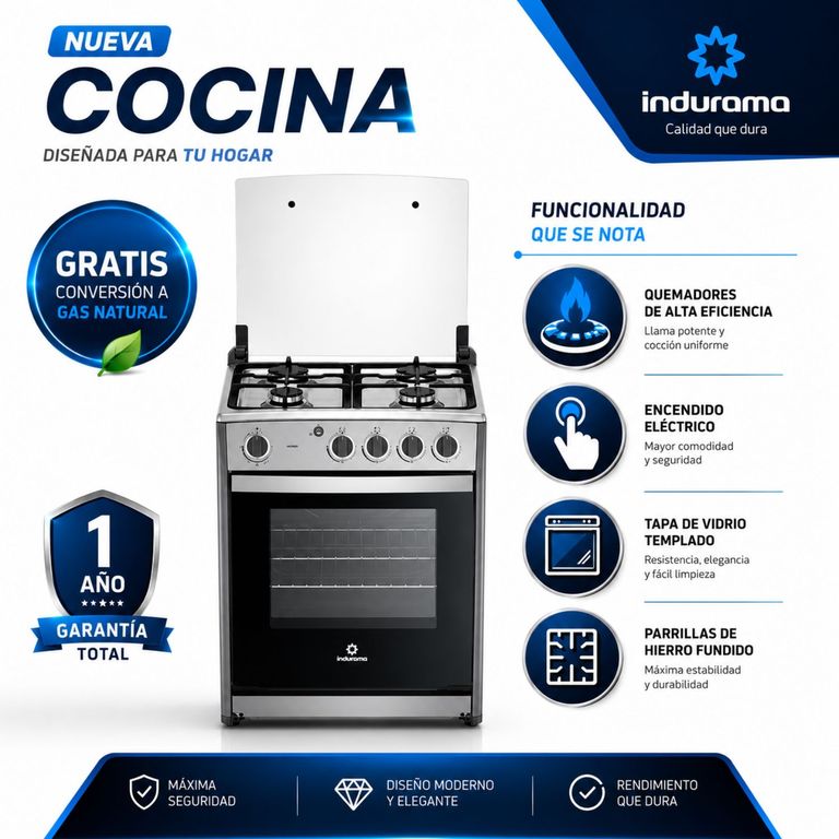 Cocina Coruña 4 Hornillas Croma