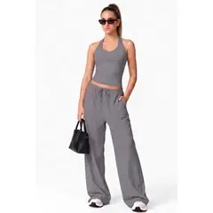 ALPHA FIT - Conjunto deportivo mujer - Top y Legging flare de mujer - Pilates y yoga