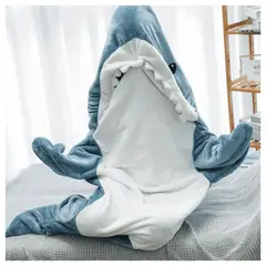 OEM - Manta Con Capucha De Tiburón Tipo Cobija Suave Talla Única