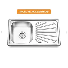 FRATELLI - LAVADERO DE COCINA ACERO CON ESCURRIDERO SATINADO LD-7540
