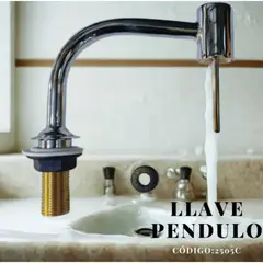 NACIONAL - LLAVE DE LAVATORIO PÉNDULO AL MUEBLE CROMADO