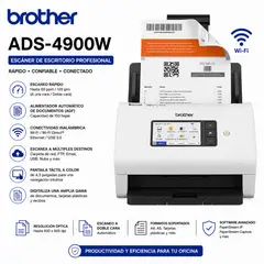 Brother - ESCANER ADS-4900W 120ppm ADF, WIFI, DUPLEX