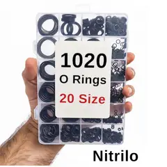 GENERICO - Kit 1020 O Rings Empaquetaduras Nitrilo Anillos Sellado Auto Lavadora Gasfiteria+ Estuche 20 MODELOS