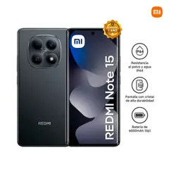 XIAOMI - Redmi Note 15/ 16GB RAM (6GB+ 10GB EXT)+ 128GB/ CAMARA De 108P AI Batería de 6000 mAh/ 33W
