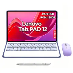 LENOVO - Tablet Idea Tab Plus 12 8GB+128GB WiFi Y Lápiz táctil+Teclado Negro+mouse