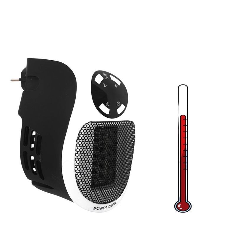 Calentador Blanco Con Enchufe Directo 500W Calefactor