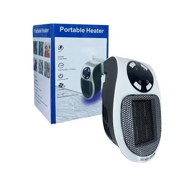 Mini Calentador Blanco De Cerámica 500 W Calefactor