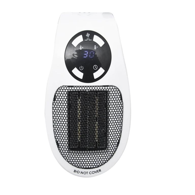 Calefactor Blanco 500 w Portátil Eléctrico Enchufe Pared Blanco