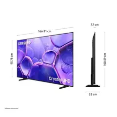 SAMSUNG - Televisor 75" UN75U8000FGXPE Crystal UHD Tizen 8.0 Negro
