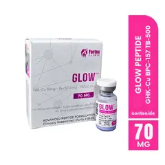 FORTE - Glow PeptidoGHK-Cu, BPC-157, TB-500Colágeno, Crecimiento Capilar y Piel Radiante Inyectable