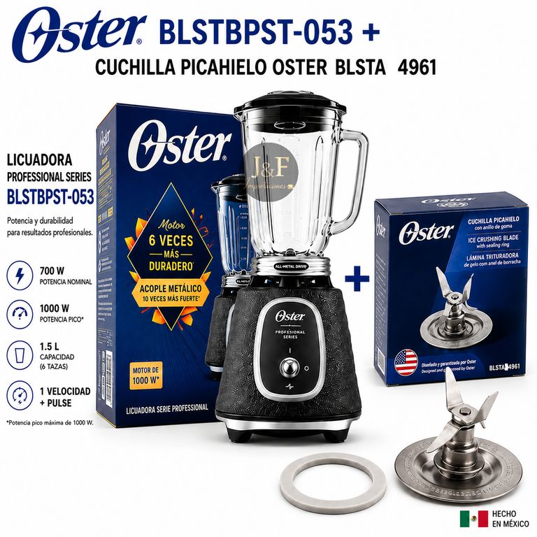 LICUADORA PROFESIONAL BLSTBPST-053 700W + CUCHILLA PICAHIELOS BLSTA4961 4 ASPAS