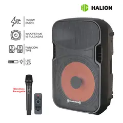 HALION - Parlante Activo 1500W. 15.0 Bluetooth. PHA15KB -
