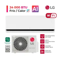 LG - DUALCOOL Aire Acondicionado Inverter 24000 BTU Función frío calor con IA