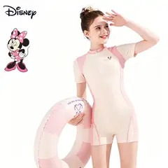 PUREPOWER - Traje de baño de una pieza con licencia oficial de Disney para niñas pequeñas lindo y elegante-120CM