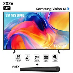 SAMSUNG - Televisor 50 Mini Led Smart UHD 4K Vision Ai UN50M70HAGXPE 2026+ SOUNDBAR NEX