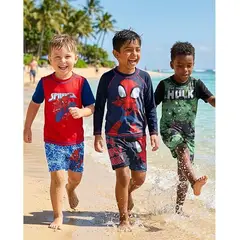 PUREPOWER - Conjunto de protección contra erupciones para niños, UPF 50+，Spider-Man-100CM