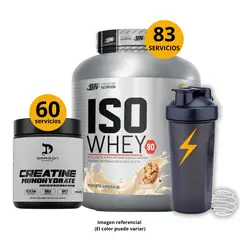 DRAGON PHARMA - Iso whey 90 2.5kg Proteina Isolatada vainilla + Creatina 300gr shaker gratis