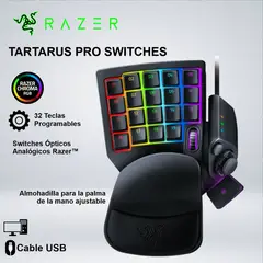 RAZER - TECLADO TARTARUS PRO SWITCHES ANALOGOS CHROMA BLACK