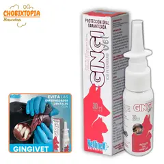 VETLINEX - GINGIVET SOLUCIÓN ORAL ANTIBACTERIANA PARA MASCOTAS PERRO GATO x30 mL